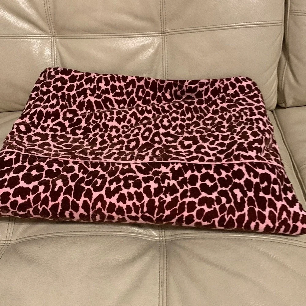 Pier 1 velvet Amit print duvet cover pink‎ brown size twin